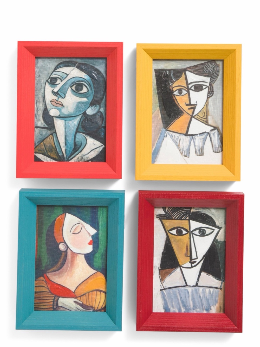 The Kalalou Framed Cubist Artwork Set of 4